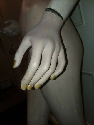 Vintage Full Body Hand Painted Standing Female Mannequin NJ P/U 4