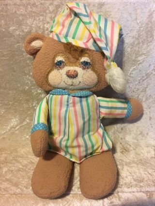 Vintage Fisher Price Teddy Beddy Bear Plush Stuffed Nursery Toy 1985 Pre - Owned