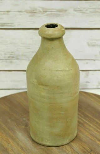 Antique C.  Whittemore Mead Stoneware Beer Ale Bottle Philadelphia Brewer 9.  5 "