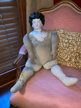 Antique German China Doll Vintage Porcelain Head.  Comes With The Book.