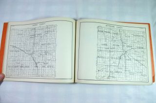 VTG 1930s Atlas Plat Book of Illinois State Hixson county map towns railroad IL 4