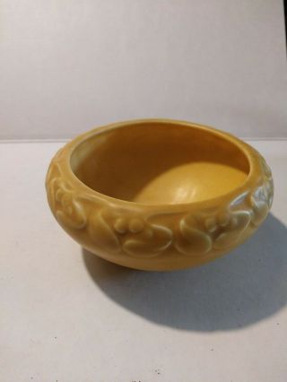 Antique Rookwood Pottery Arts Crafts Cabinet Bowl " Xvii " 1917 2152 Matte Yellow