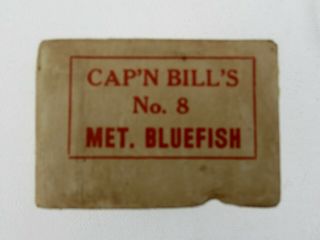 Vintage Saltwater Lure Cap ' n Bill ' s Swimmer No.  8 Bluefish with box 2