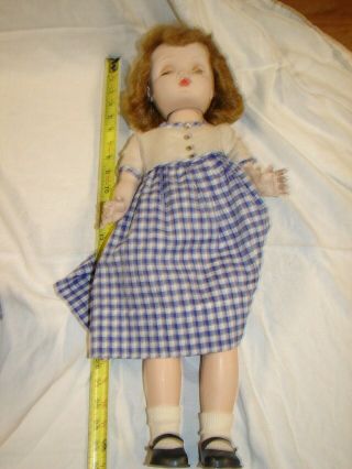 Vintage Doll 24 Inch Tall Madame Alexander Hard Plastic Walker Sleep Eyes Lashes