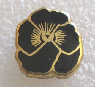 Vintage Kappa Alpha Theta ΚΑΘ Sorority Official Pansy Pin - Recognition?