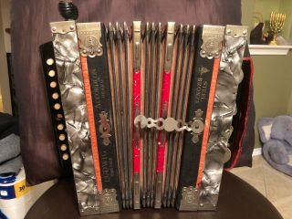 Antique Ludwig Pinetree Accordion.  Plays Great,  Looks Great