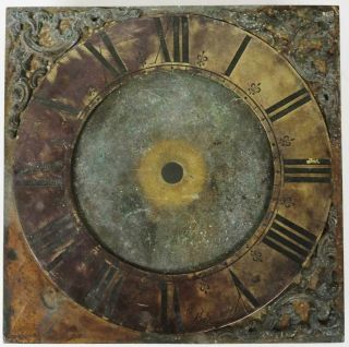 Antique Brass & Bronze 8 Day Mantle Bracket Clock Dial - Clock Spares