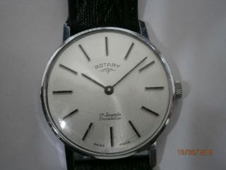 Gents Vintage Rotary Dress Watch 17 Jewel Peseux 7050 Movement Fully 4