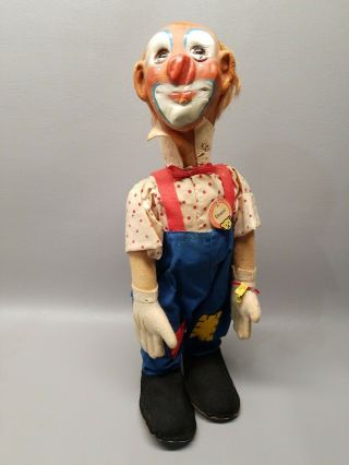 Vintage Steiff Clownie Doll Clown W/ Tags 16 " Felt Doll