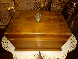 ANTIQUE wood tea box casket caddy Victorian? Georgian? 2