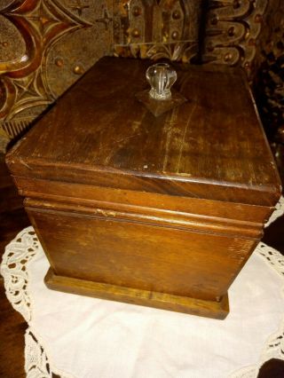 ANTIQUE wood tea box casket caddy Victorian? Georgian? 3
