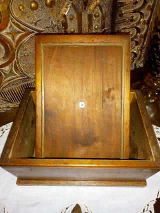 ANTIQUE wood tea box casket caddy Victorian? Georgian? 6