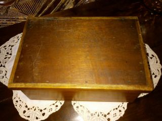 ANTIQUE wood tea box casket caddy Victorian? Georgian? 8