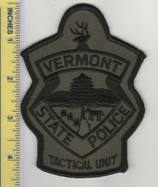 Us Vermont Police Patch Vermont State Police Tactical Unit Tactical Green