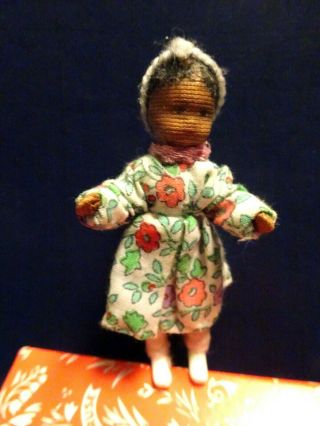 Kathe Kruse Doll Pin - African American - All Orig W/box - 2 1/2 " -