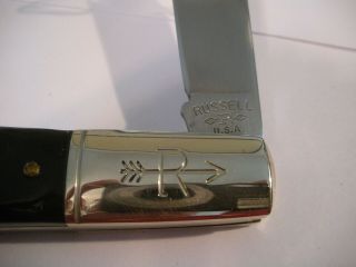 Vintage J Russell USA Made Barlow Pocket Knife Green River 2