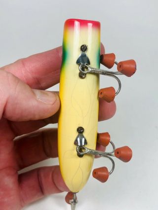 SOUTH BEND Rainbow Color Scheme BASS - ORENO Vintage Wood Fishing Lure - ONE 6