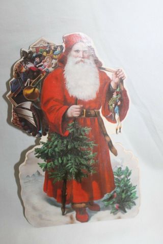 Vintage Old World Santa Winslow Papers Stand Up Card Decoration 1987 4 Available