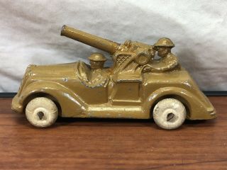 Vintage Barclay Die - Cast Metal Antique Wwii U.  S.  Military Vehicle Old Toy Truck