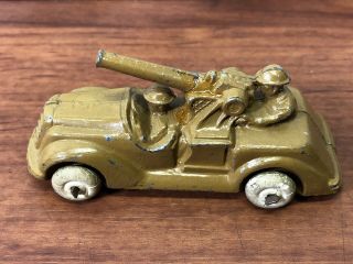 Vintage Barclay Die - Cast Metal Antique WWII U.  S.  Military Vehicle Old Toy Truck 2