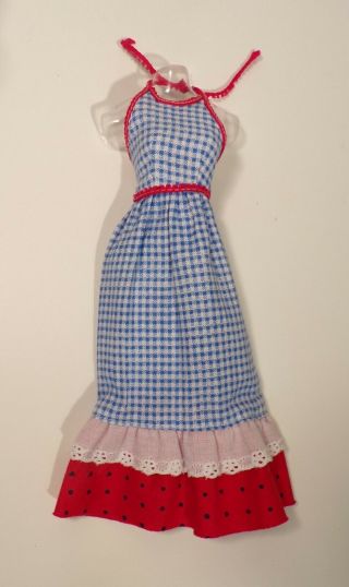 Vintage Francie Best Buy Red,  White & Blue Halter Dress 8644