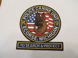 Michigan Escorse Police K - 9 Unit Patch