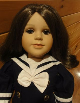 Vintage 1996 My Twinn 23 " Vinyl Doll Poseable Dark Brown Hair & Eyes