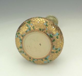 Antique Royal Doulton Stoneware - Embossed & Gilded Vase - Art Nouveau 6
