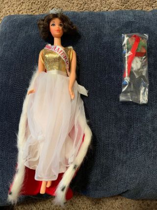 Vintage Barbie Walk Lively Miss America Steffie Doll Complete Brunette