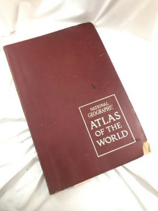 Vintage 1963 Large National Geographic Atlas Of The World Maps Book