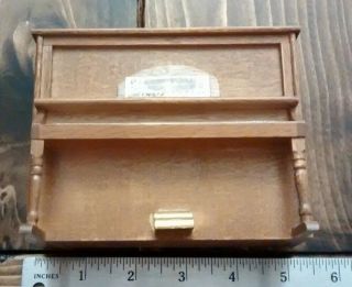 Vintage Wooden Dollhouse Furniture Miniature Upright Piano