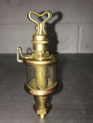 SHERWOOD Mfg Co.  Brass Oiler for Hit Miss Gas Engine Steampunk Vintage Antique 4