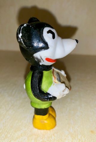 Antique Bisque Disneys Mickey Mouse With Drum Made In Japan,  Figurine
