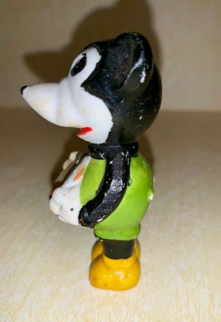 ANTIQUE BISQUE DISNEYS MICKEY MOUSE WITH DRUM MADE IN JAPAN,  FIGURINE 3