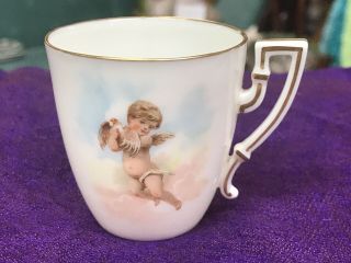 Antique Cac Ceramic Art Co.  Lenox American Belleek Mini Cup Demitasse Cherub