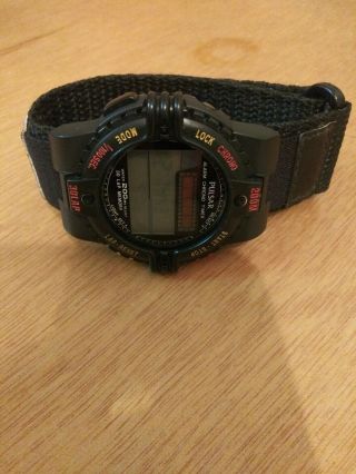 Vintage Pulsar W359 - 0A28 Alarm Chrono Timer 200M LCD Digital Men ' s Watch 6