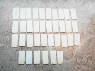 36 Vintage / Antique Piano Key Tops 30 In Good