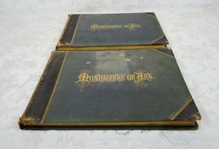 Rare Antique 19th C Book Monuments of Art Engravings Theo.  Stroefer Two Volumes 2