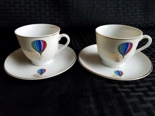 Orleans Worlds Fair Cup And Saucer Set Of 2 1980s
