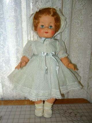 21  Vintage Ideal Baby Coos B 21 - 1 Doll Green Eyes Open Or Sleep Adorable