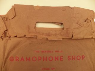 The Beverly Hills Gramophone Shop Vintage Bag for 78rpm Record Capehart Magnavox 4