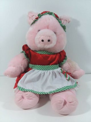 Build A Bear Holiday Pig Plush Stuffed Animal Toy