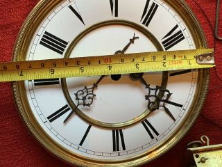 Large Antique German Gustav Becker Vienna Regulator Clock 2 Weight Movement Dial 4