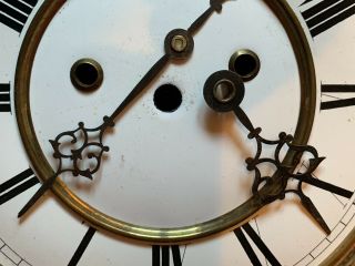 Large Antique German Gustav Becker Vienna Regulator Clock 2 Weight Movement Dial 5