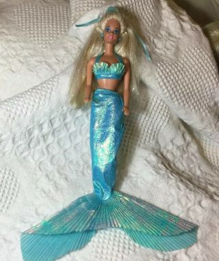 1991 Mermaid Barbie Hair Magically Changes To Rainbow Colors