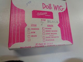 6 vintage doll wigs in assorted sizes 5