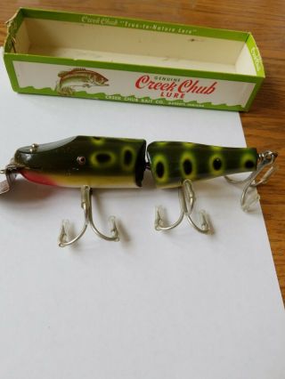 Creek Chub Bait No.  6819 Frog Jointed Striper Pikie Lure 6 1/4 In.