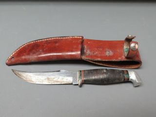 Vintage Case Fixed Blade Hunting Knife W Sheath
