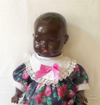 Good Sized Antique Early 19th Century German August Steiner Black Doll