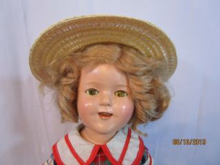 Vintage Antique 30s Ideal Shirley Temple,  16 ",  Doll With Tagged Dress